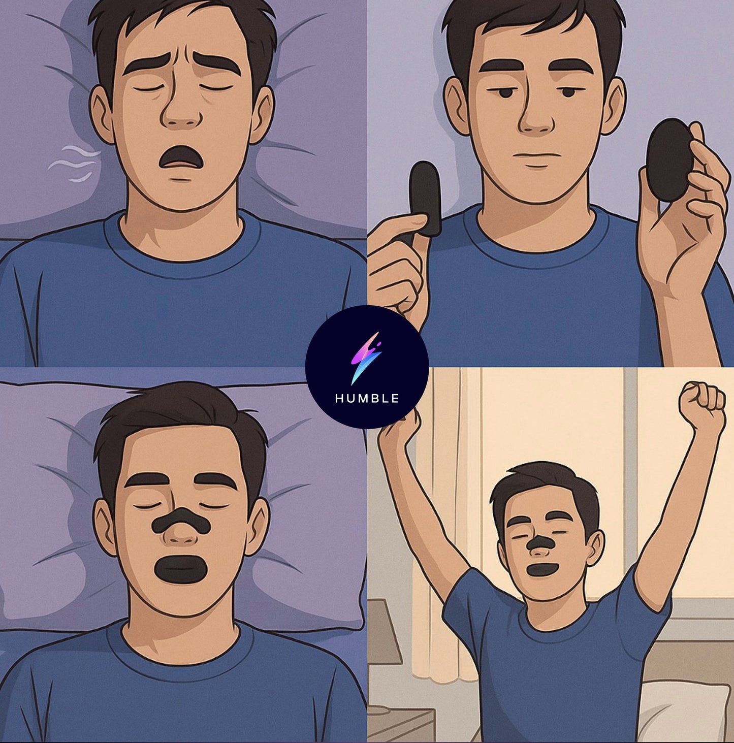 Combo Humble - Tiras Nasales + Parches Bucales