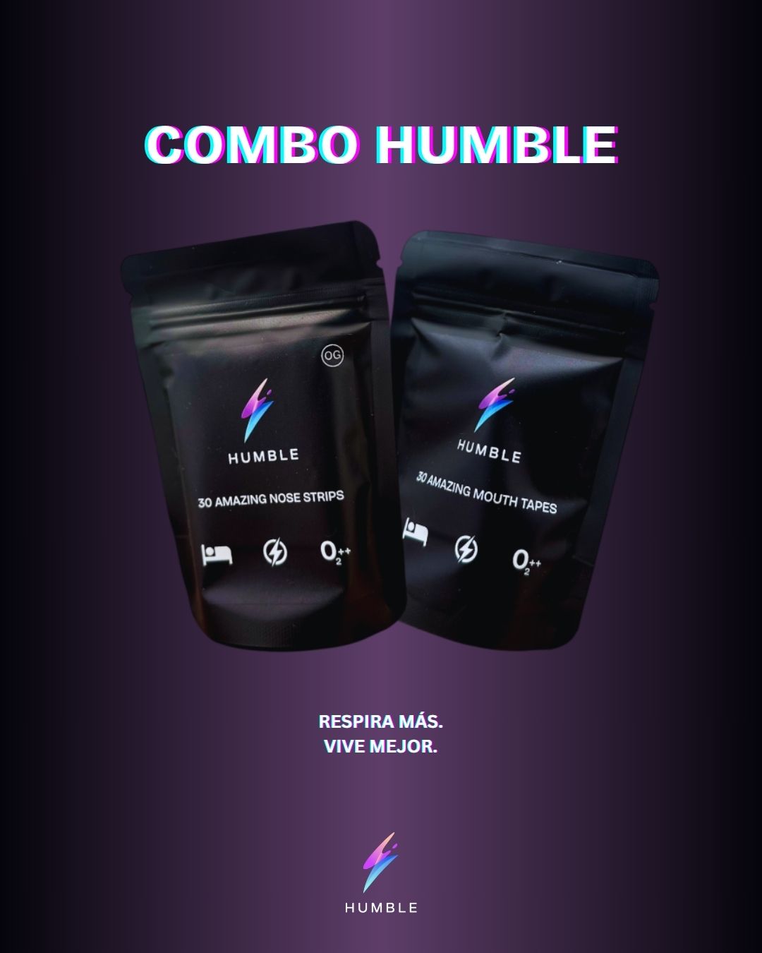 Combo Humble - 30xTiras Nasales + 30xParches Bucales