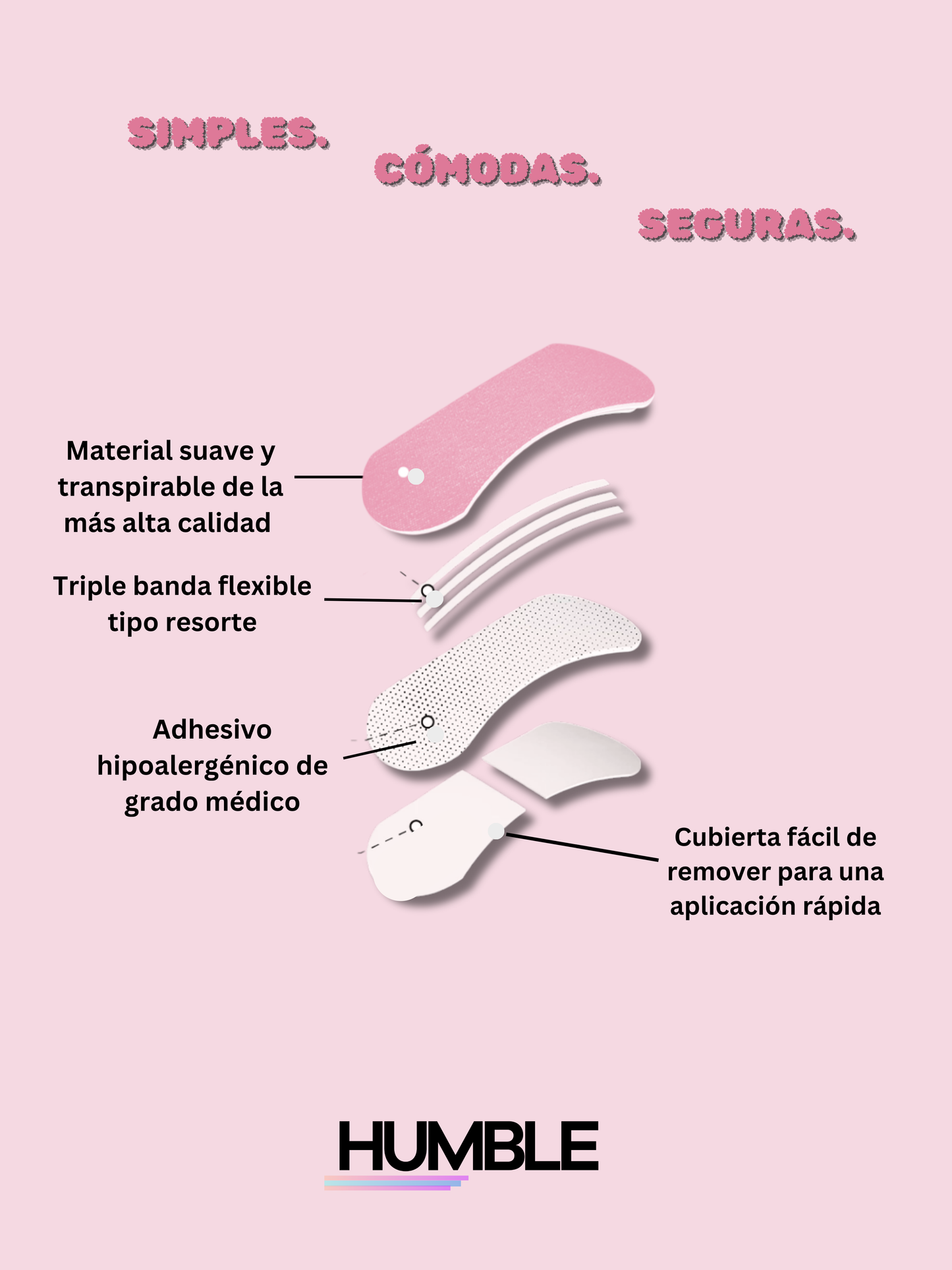Nose Strips (Tiras Nasales) Humble -PINK-