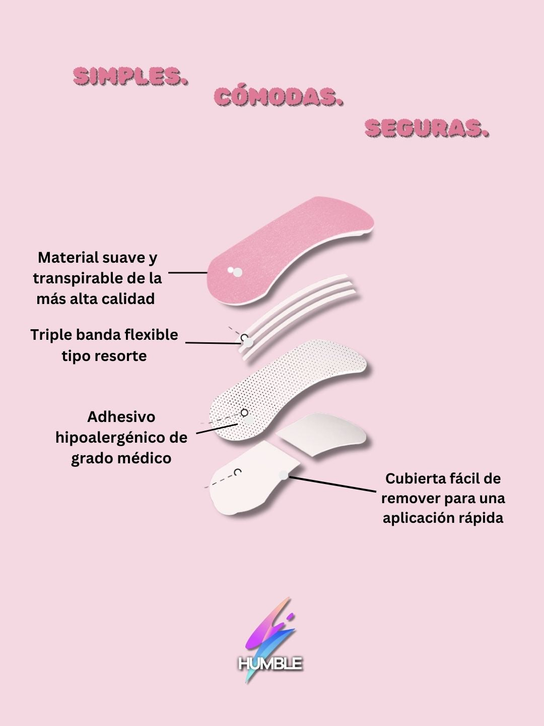 Nose Strips (Tiras Nasales) Humble -PINK-